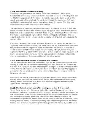 Morgan Brown Task 2 IMeeting Analysis - Morgan Brown 09/04/ IT ...