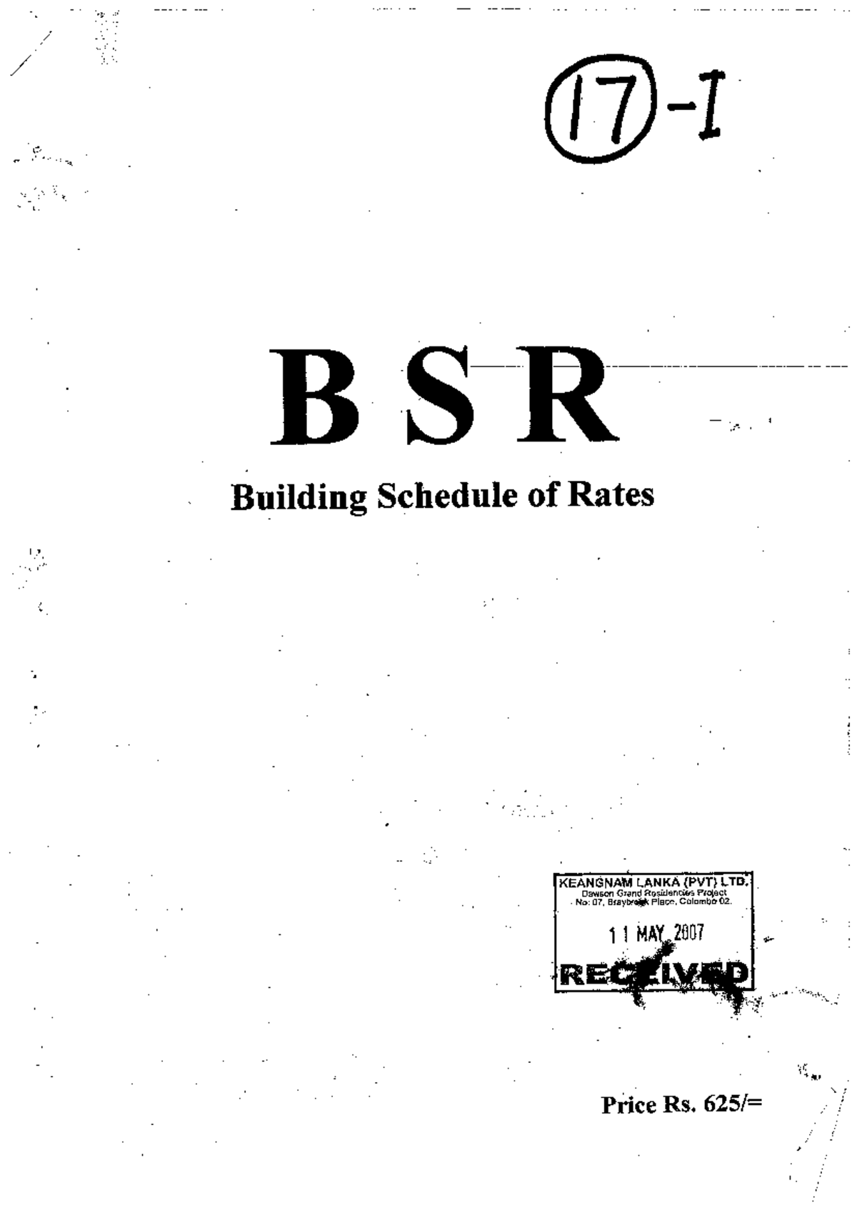 Building Schedule of Rates (BSR) for Dawson Grand Residencies Project ...
