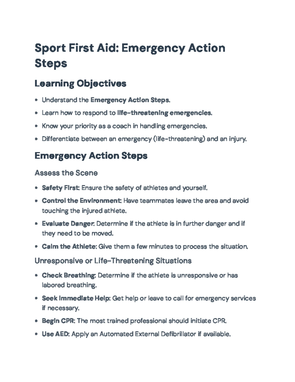 Comprehensive Guide to Sports First Aid: Techniques & Legal Insights ...