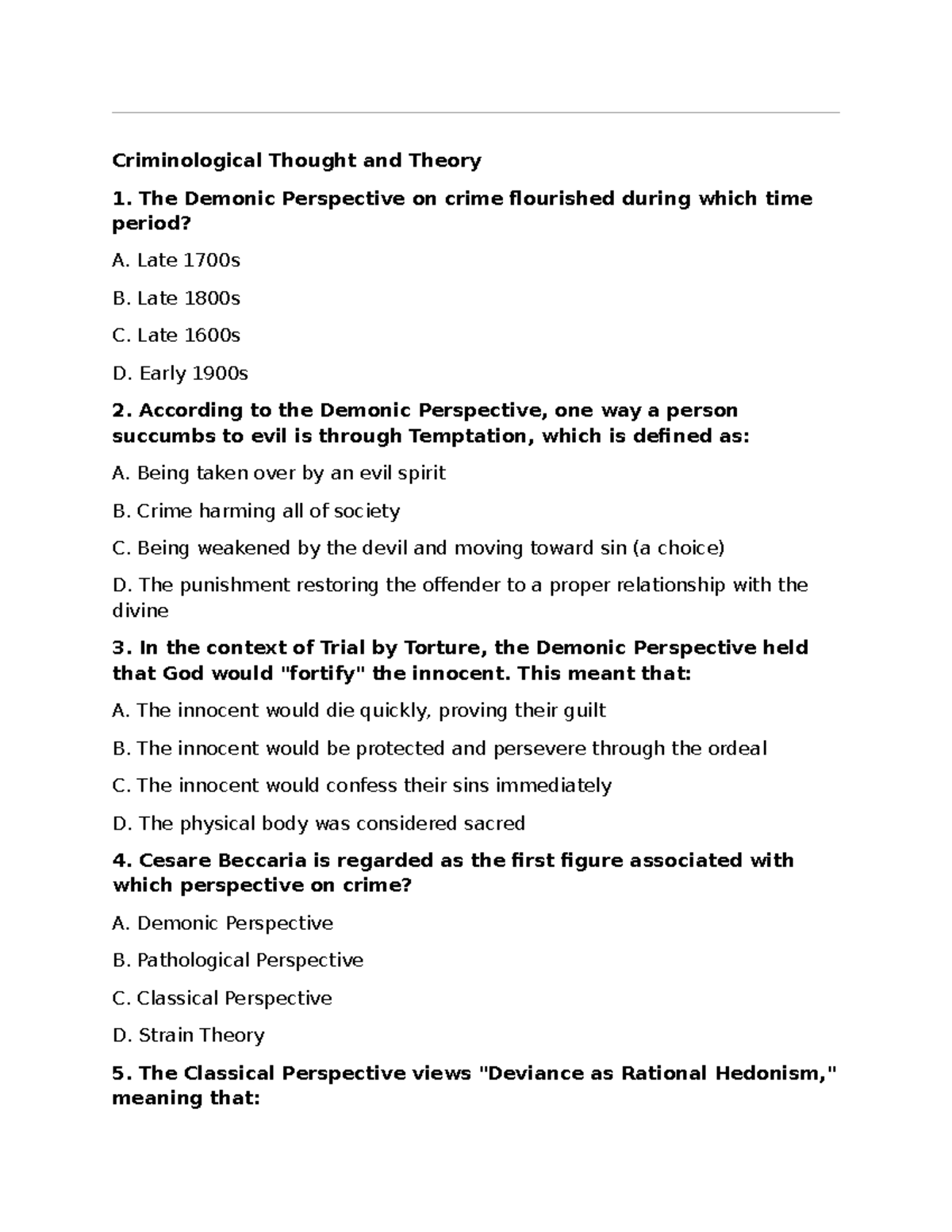 Criminological Thought and Theory 1: The Demonic Perspective Explained ...