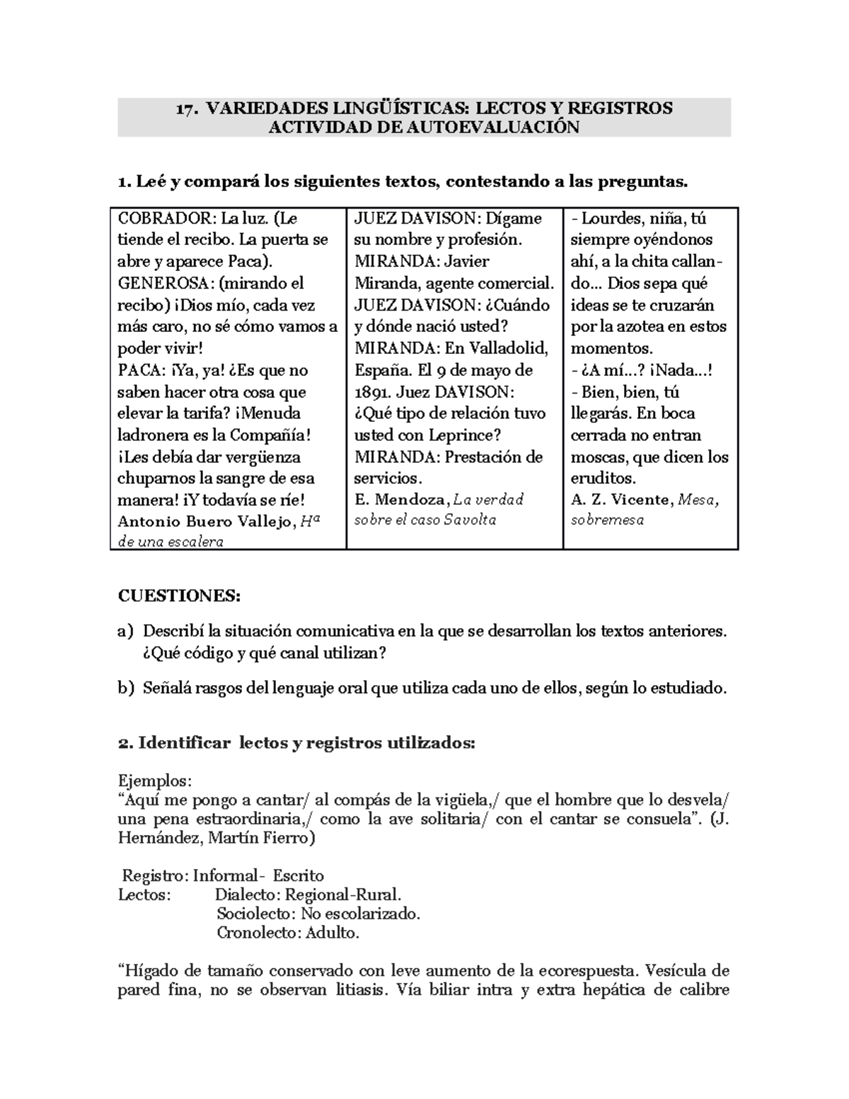 17. Variedades Lingüísticas: Análisis de Lectos y Registros - Studocu