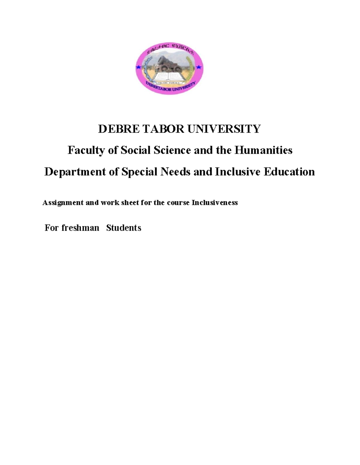 Inclusive Education - Lecture Notes 12 for Special Needs Course - Studocu