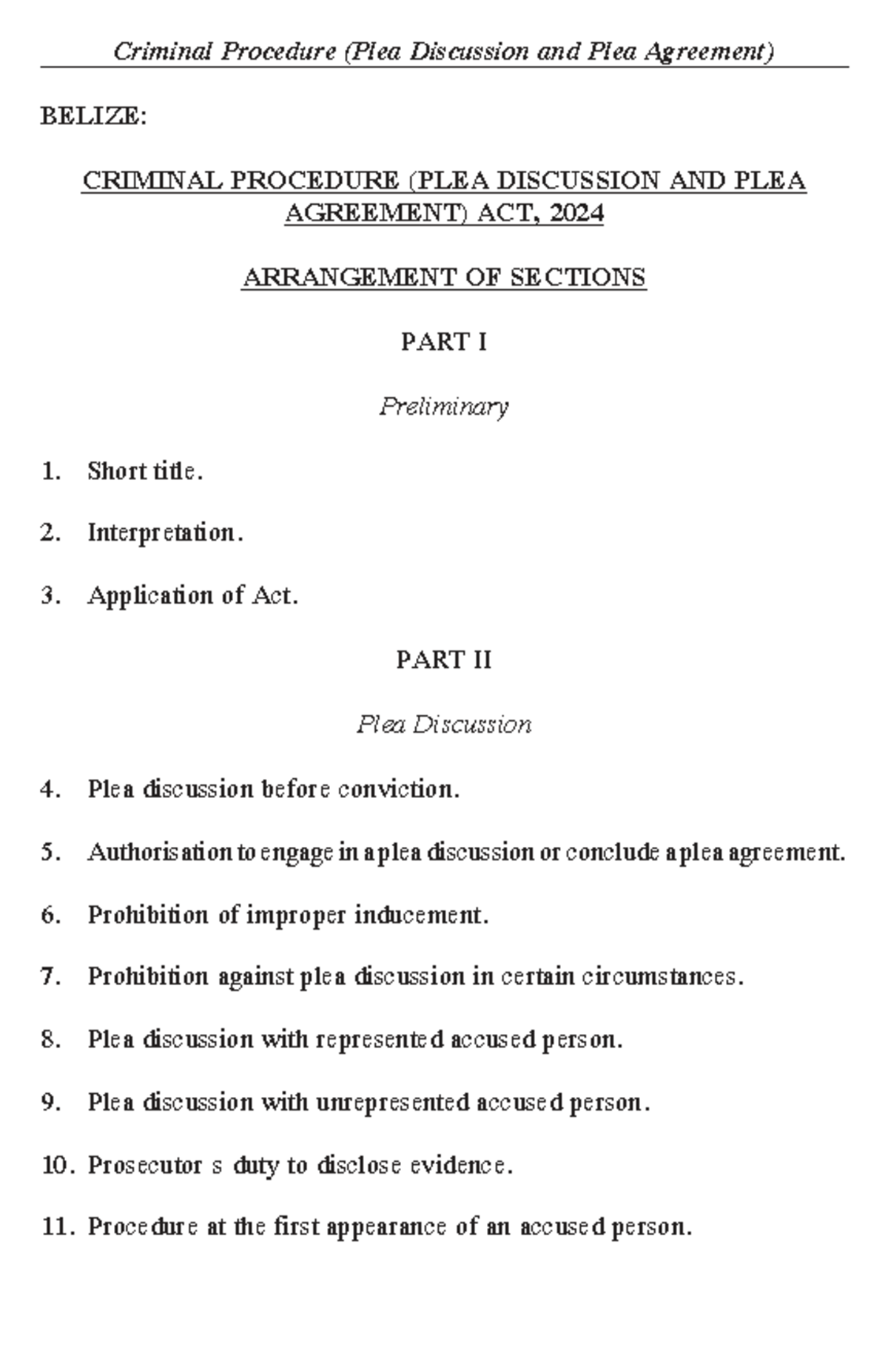 Criminal Procedure (Plea Discussion & Agreement) Act, 2024 Overview ...