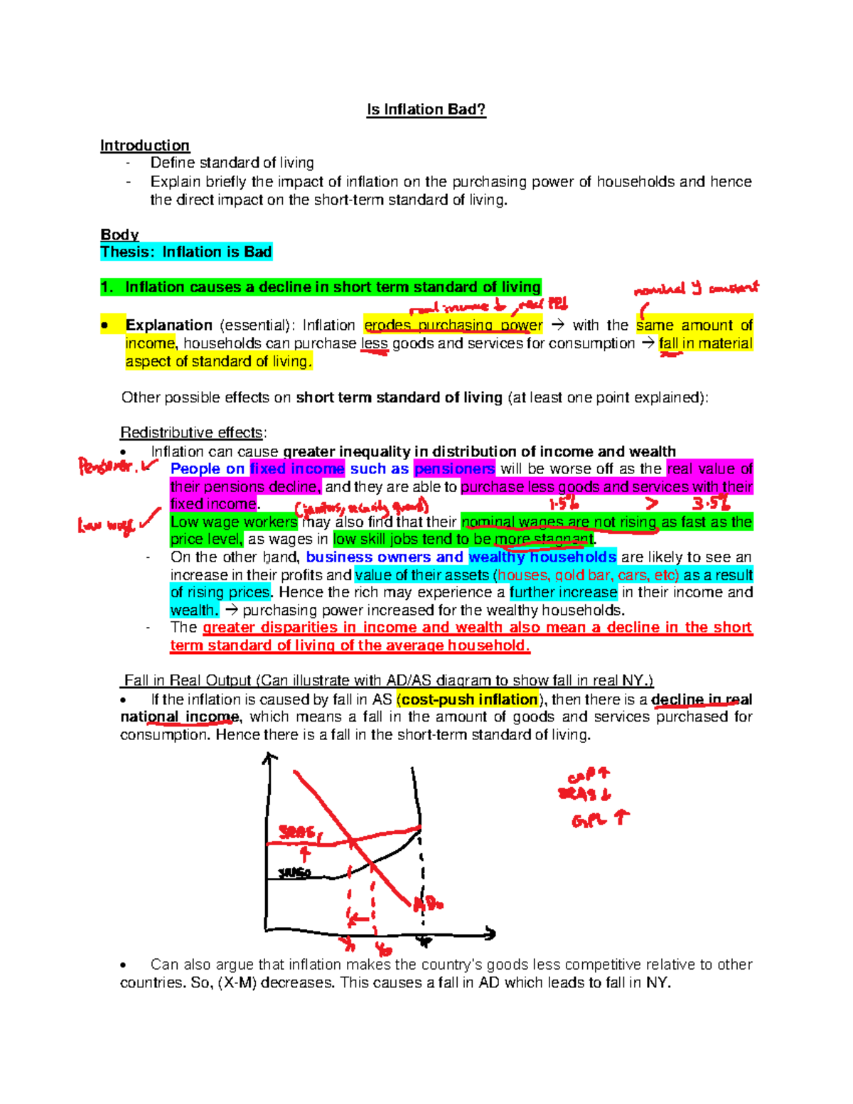 Ch7 page 14 Is Inflation Bad - Is Inflation Bad? Introduction Define ...