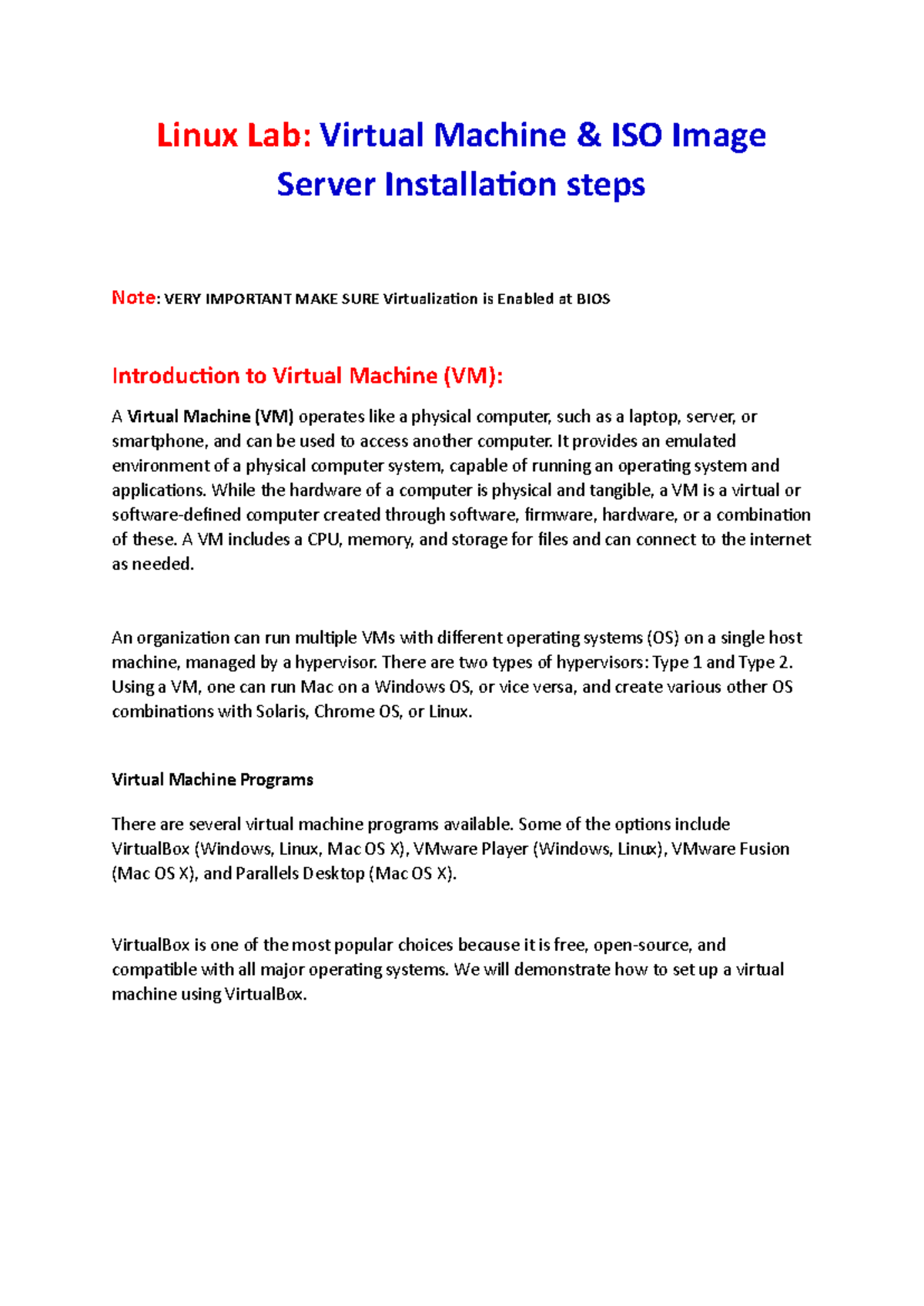 Linux Lab: VM ISO Image Server Installation Steps for Rocky 9.3 - Studocu
