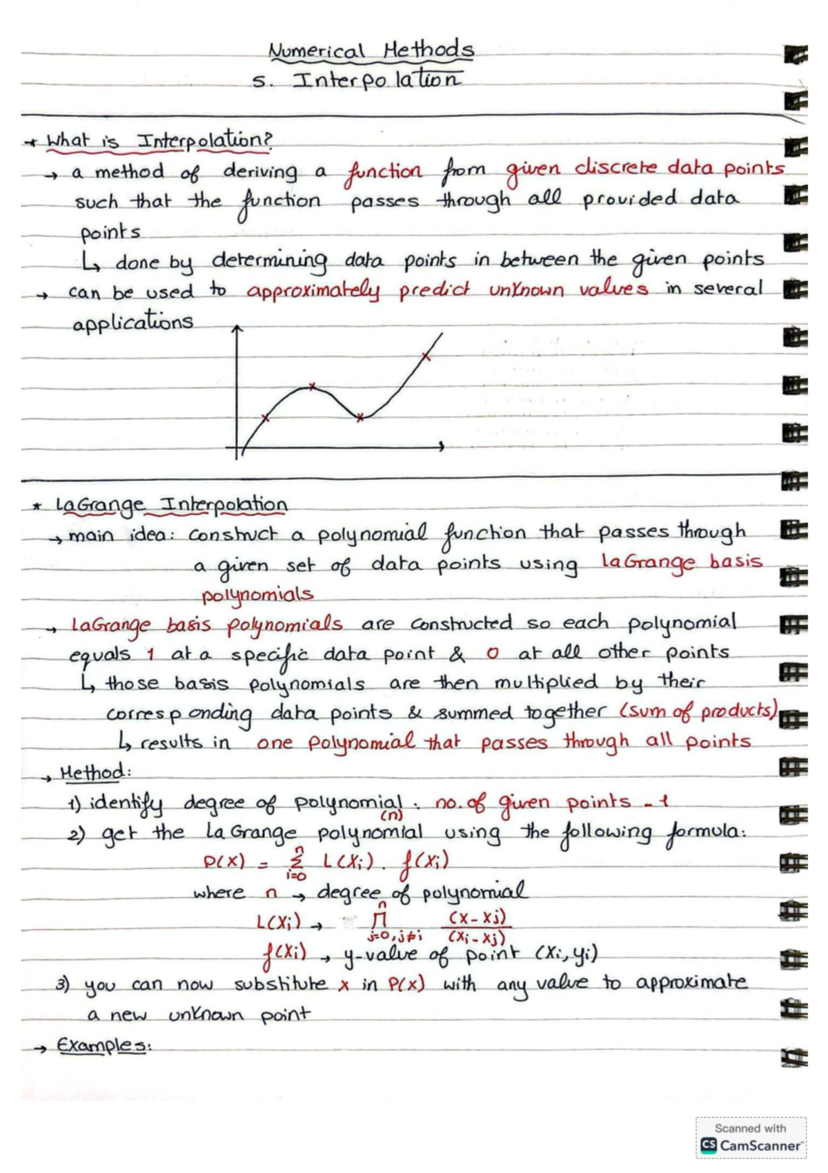 Interpolation Techniques in Numerical Methods (Course Code: w45syr ...