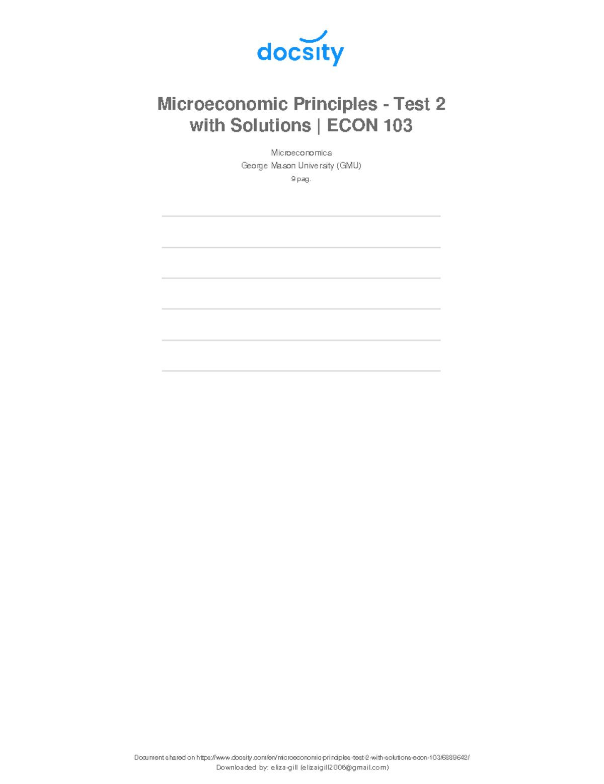 Docsity microeconomic principles test 2 with solutions econ 103 ...
