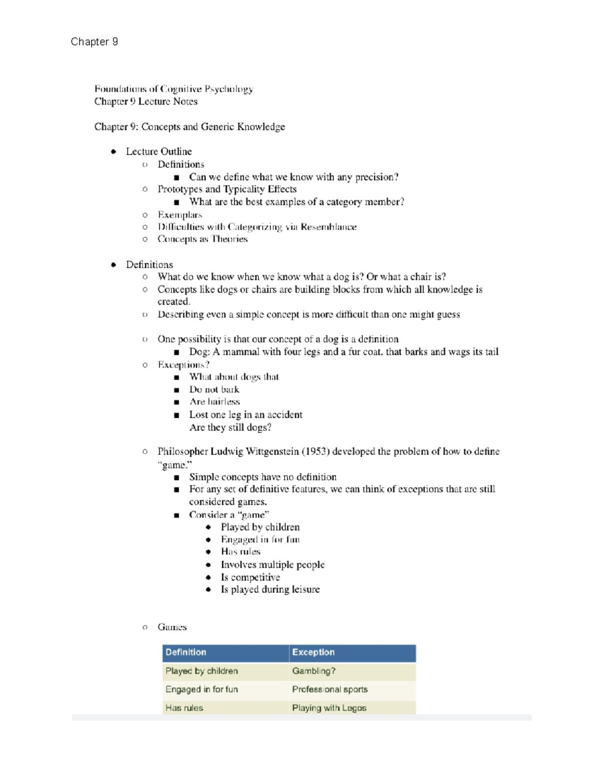 Study Guide #3 - Chapter 9 Foundations of Cognitive Psychology Chapter ...
