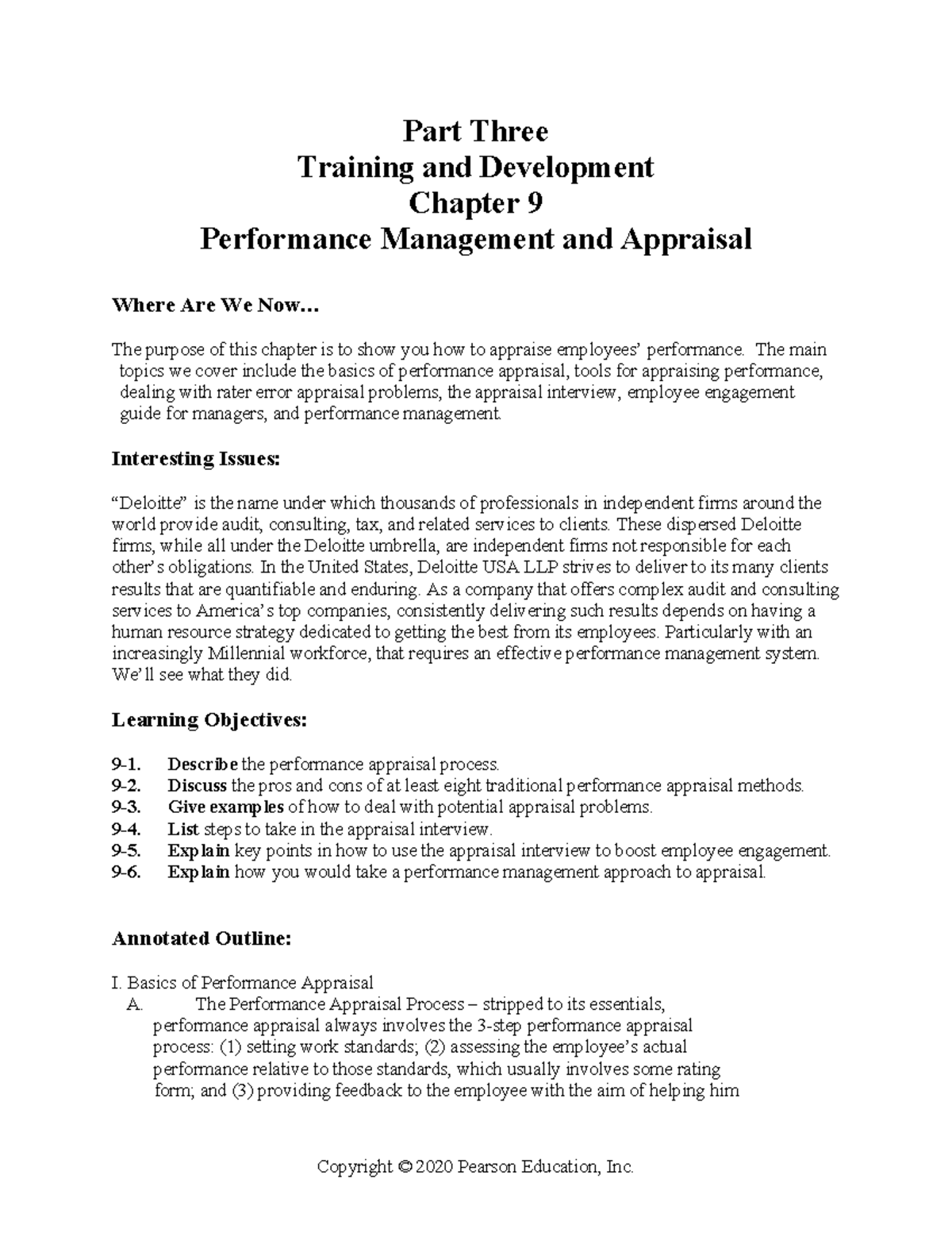 HRM 09: Performance Management & Appraisal Study Guide - Studocu