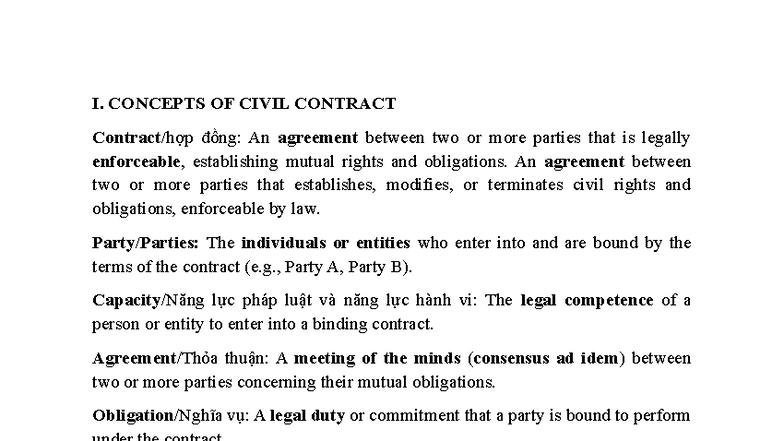 Contract Law Concepts: Key Principles and Sale of Goods Overview - Studocu