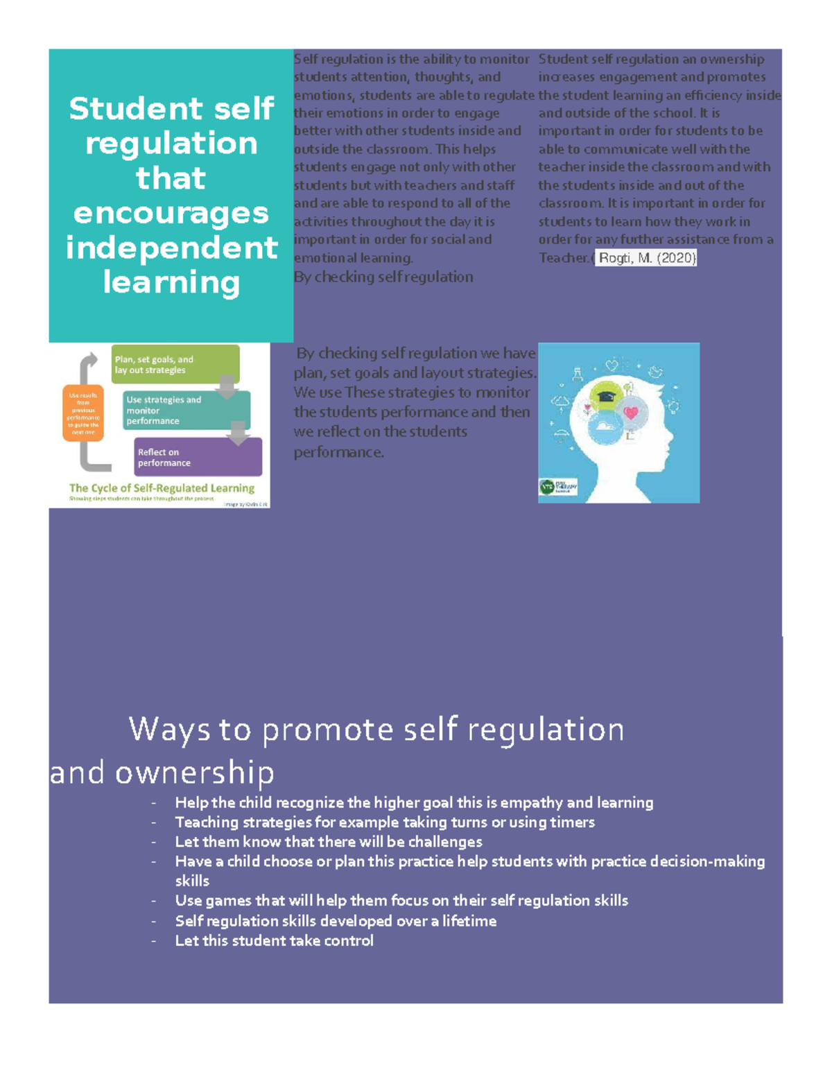 Self regulation gcu - Student self regulation that encourages ...