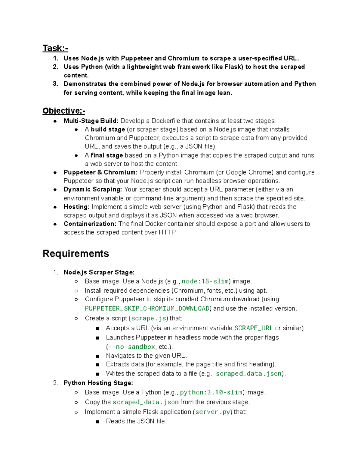 Dev Ops Assignment (Feb25): Node.js & Python Web Scraping with Docker ...