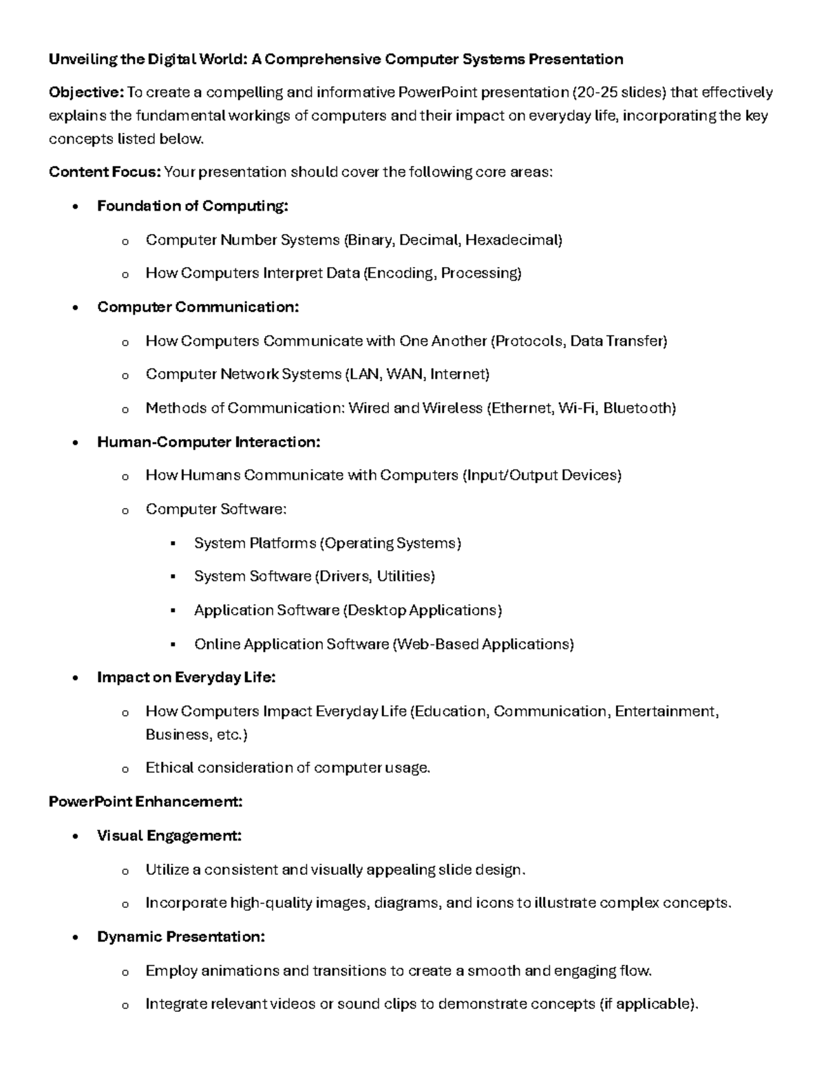 CS101: Digital World Overview - Computer Systems Presentation Guide ...