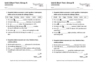 Together Kl5 U8 Unit Test Listening Vocabulary Grammar Support 