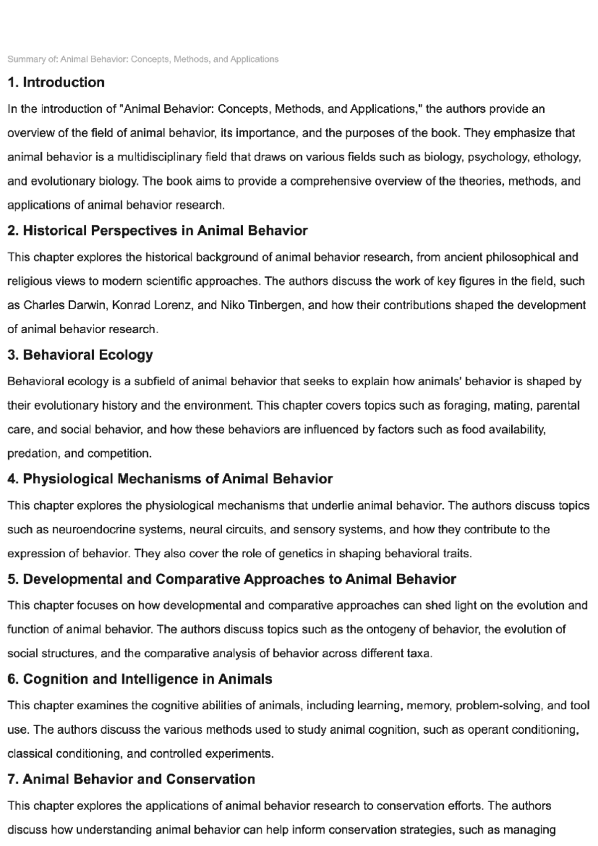 Animal Behavior: Key Concepts, Methods & Applications Overview