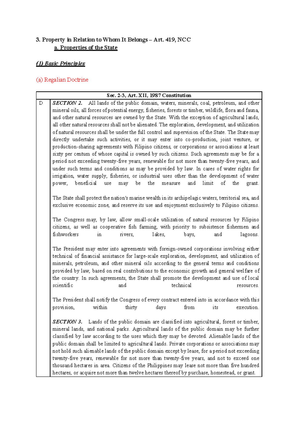 Property Ownership and the Regalian Doctrine: Insights on Art. 419, NCC ...