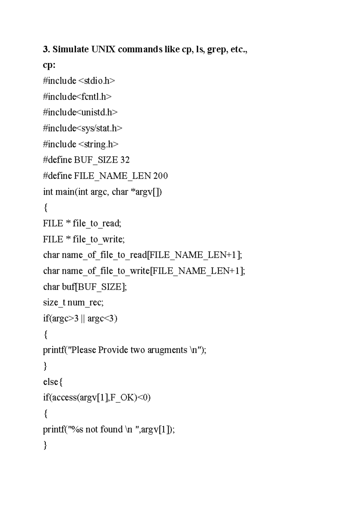 OS LAB Program-3: CPU Scheduling Algorithms & UNIX Command Simulation ...
