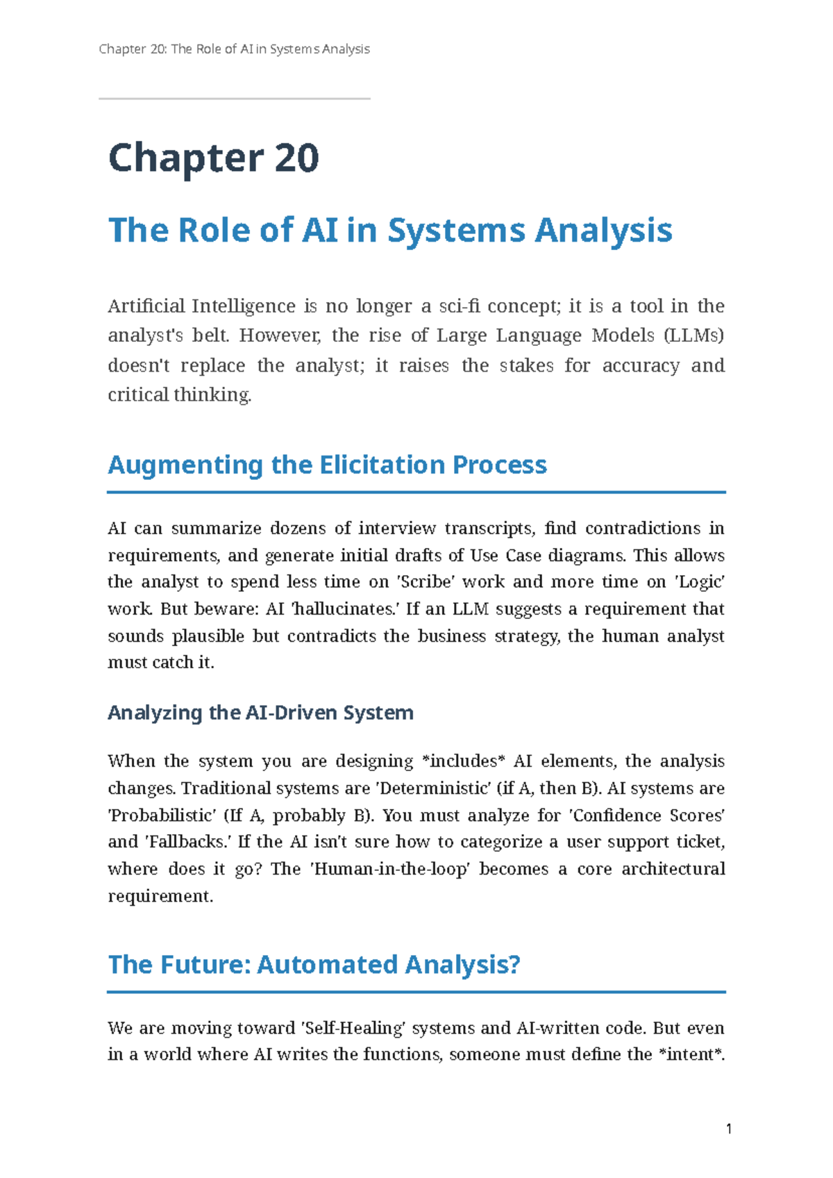 Chapter 20: AI's Impact on Systems Analysis and Design - Studocu