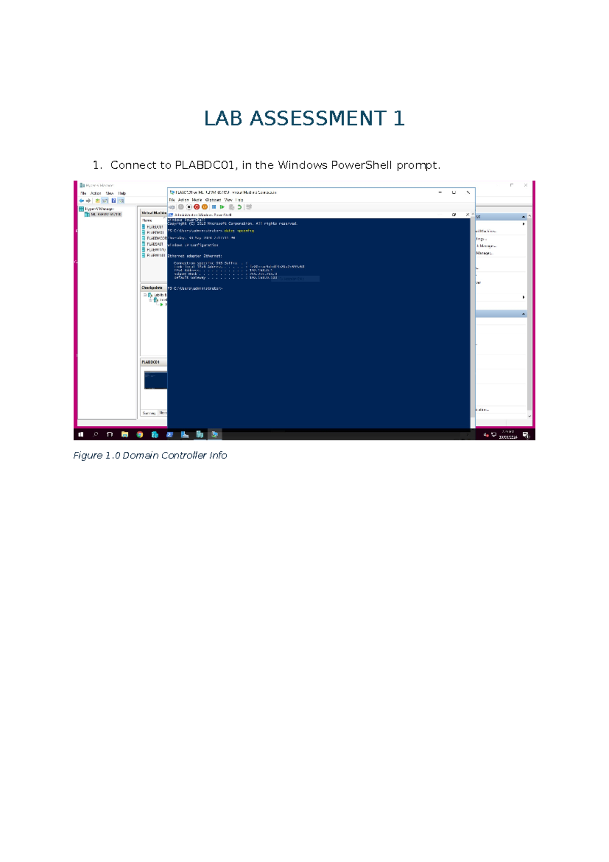 Lab Assessment 1 - Windows PowerShell Operations for s8070101 - Studocu