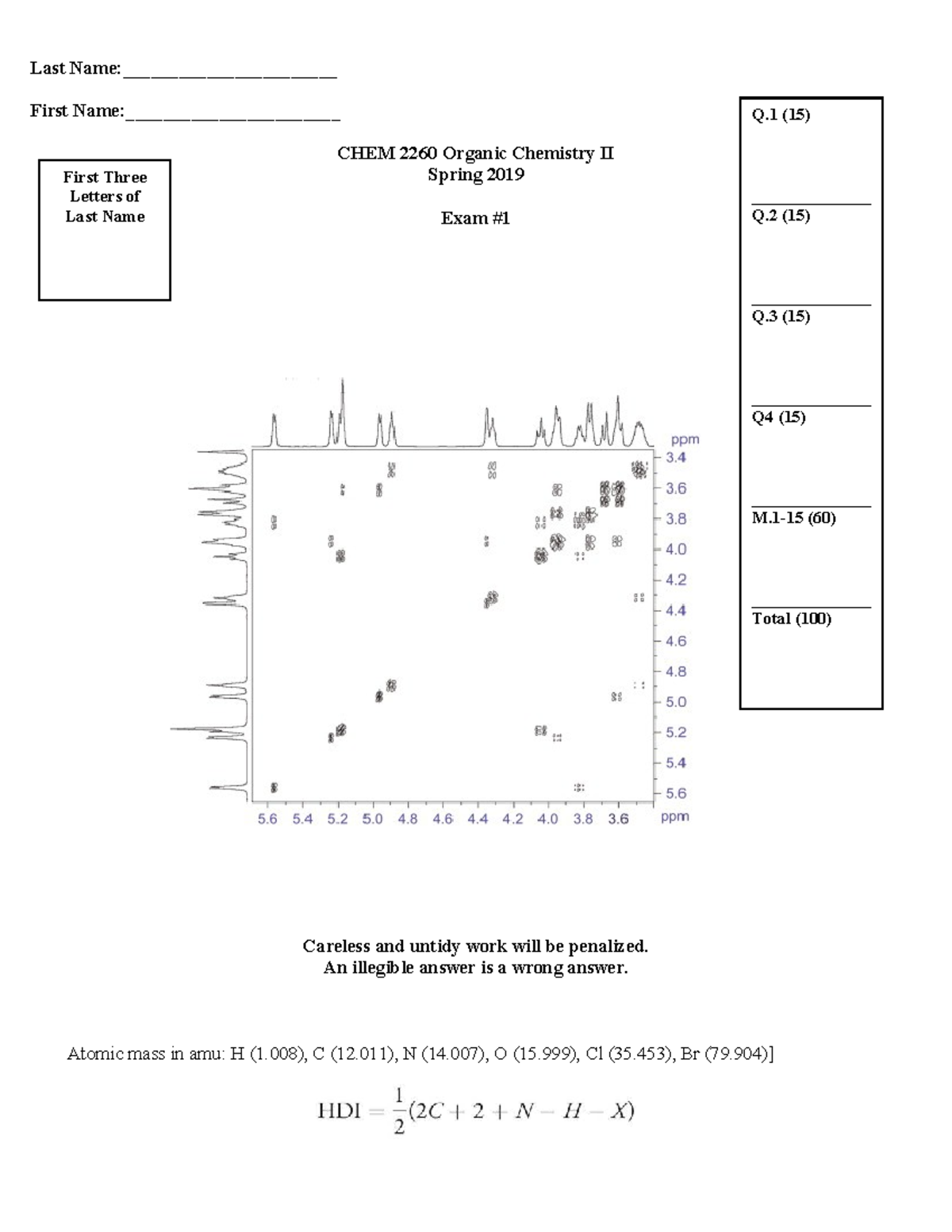 CHEM 2260 Organic Chemistry II Spring 2019 Final Exam Review - Studocu