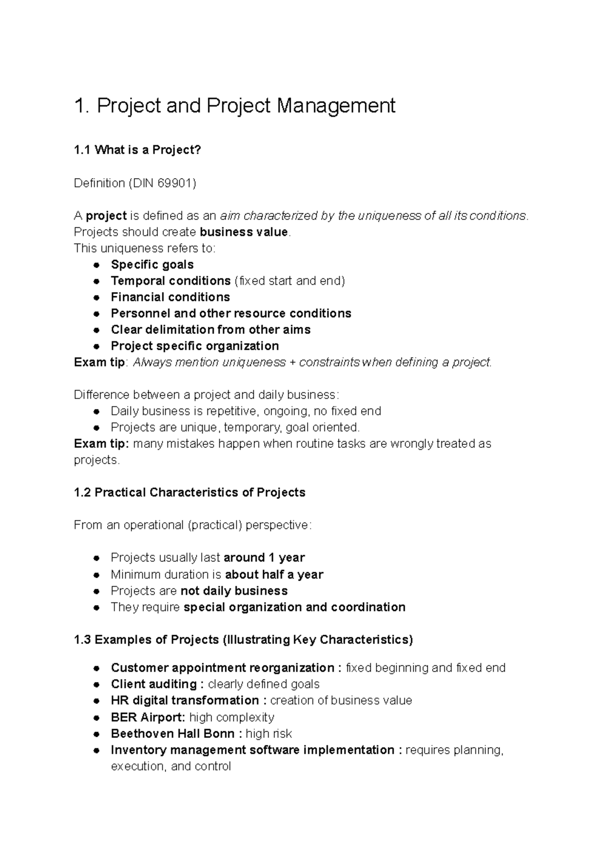 AIPM Exam Prep Notes - Project Management Fundamentals - Studocu