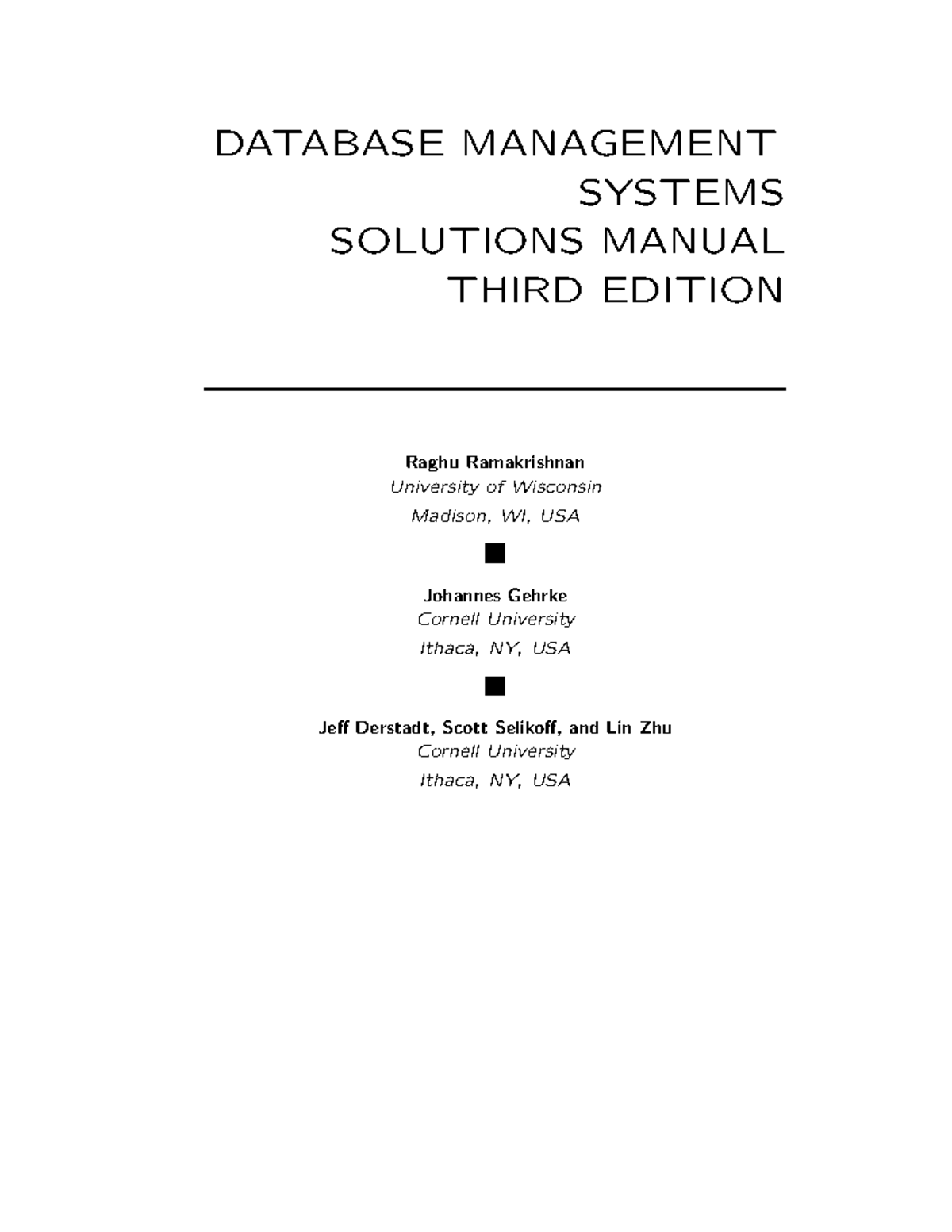 DBMS Solutions Manual: Comprehensive Guide for Database Concepts - Studocu