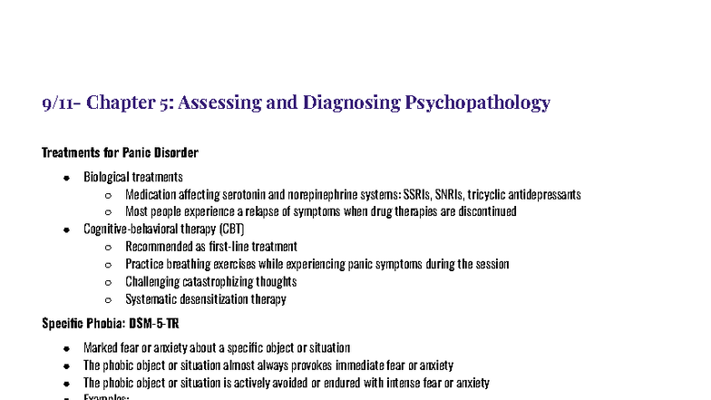 Ch 5: Psych 2300 - Anxiety, Trauma, and Disorders Overview - Studocu