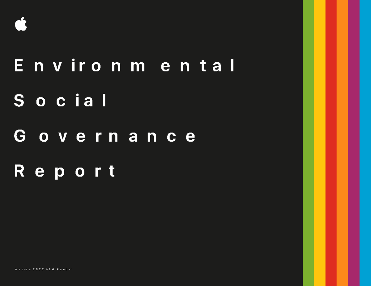 Apple 2022 ESG Report: Environmental, Social, and Governance Insights ...