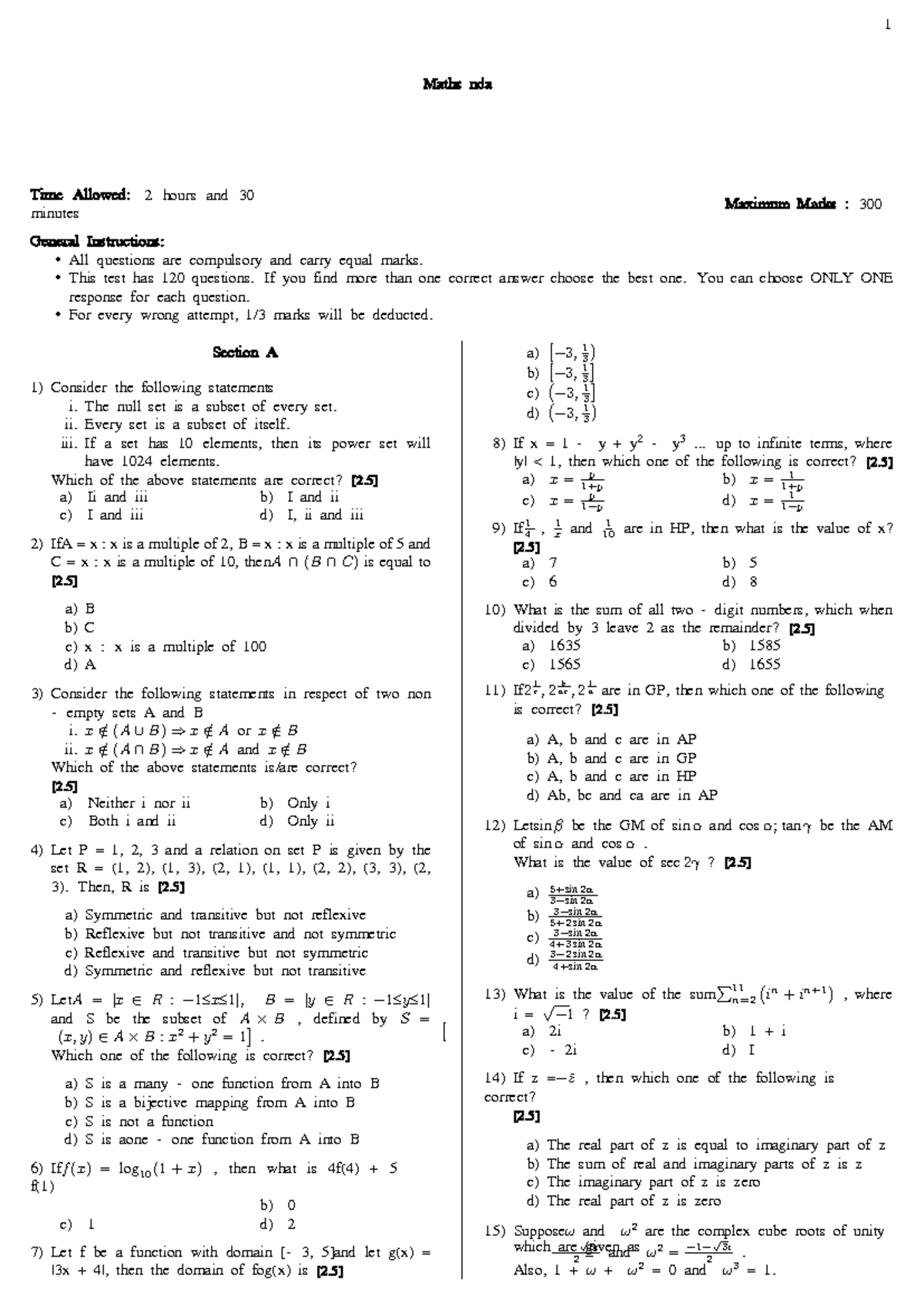 MAT Test 13: Comprehensive Maths Exam Preparation Guide - Studocu