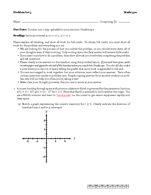 MATH 1310 Exam 4 Review Session 2 - Table of Contents: Learning Targets ...