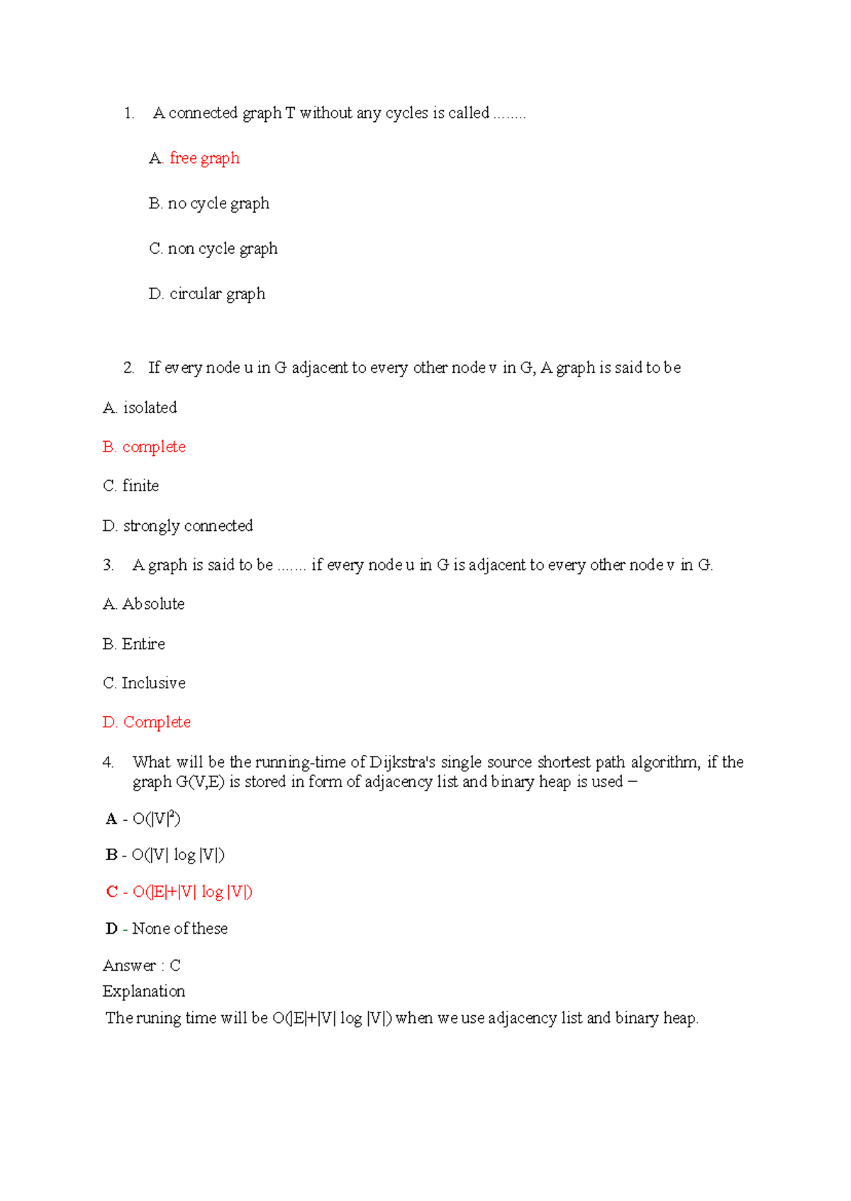 Graph Theory Concepts and Algorithms - U NIT V Study Guide - Studocu