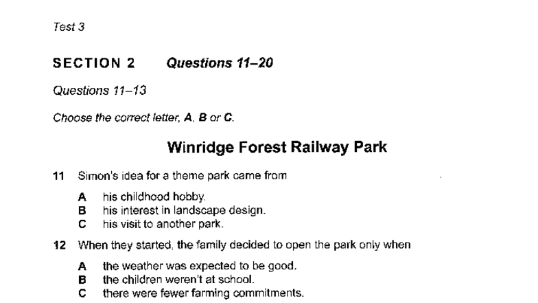 Cambridge IELTS 9 Unlocked: Test 3 Section 2 Questions - Studocu