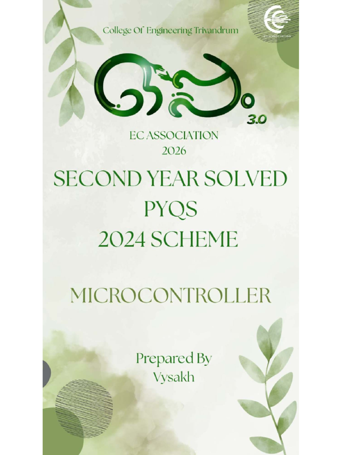 Model Question Paper PBECT404: Microcontrollers - Solved Solutions ...