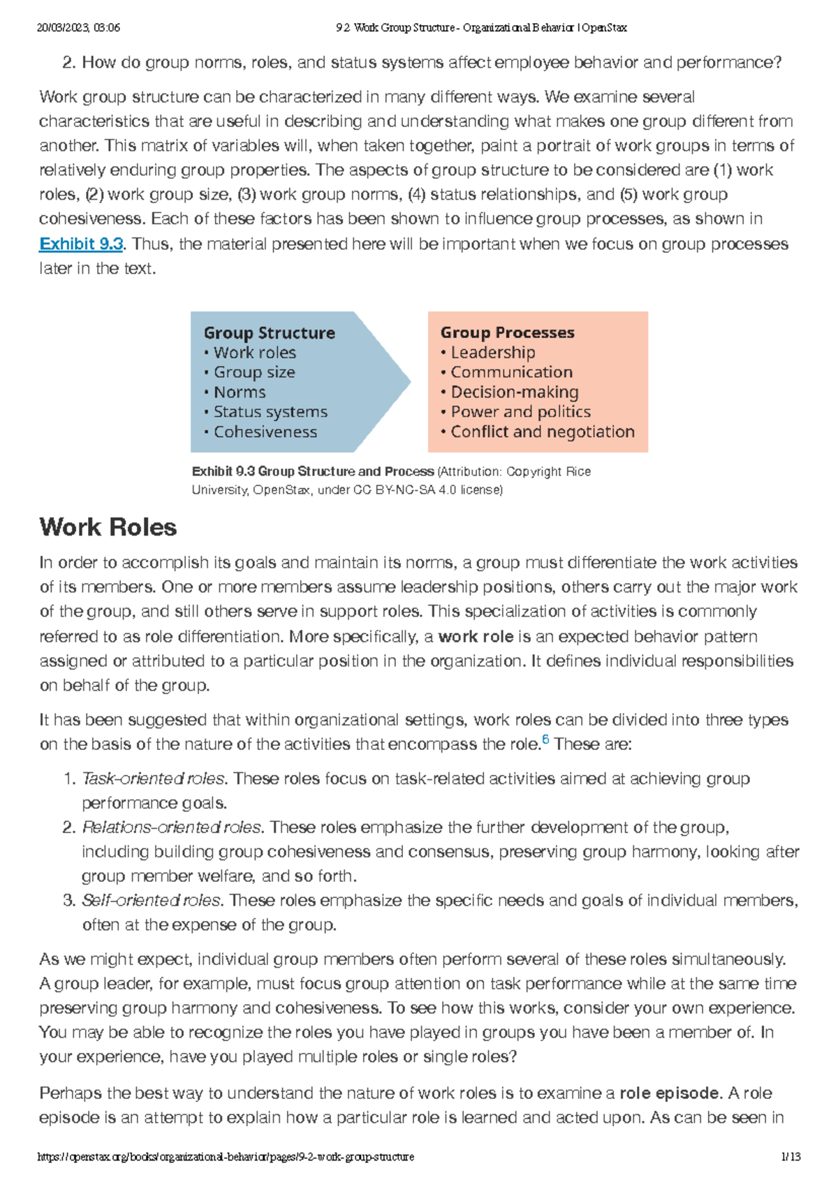 9.2 Work Group Structure - Impact on Employee Behavior and Performance ...