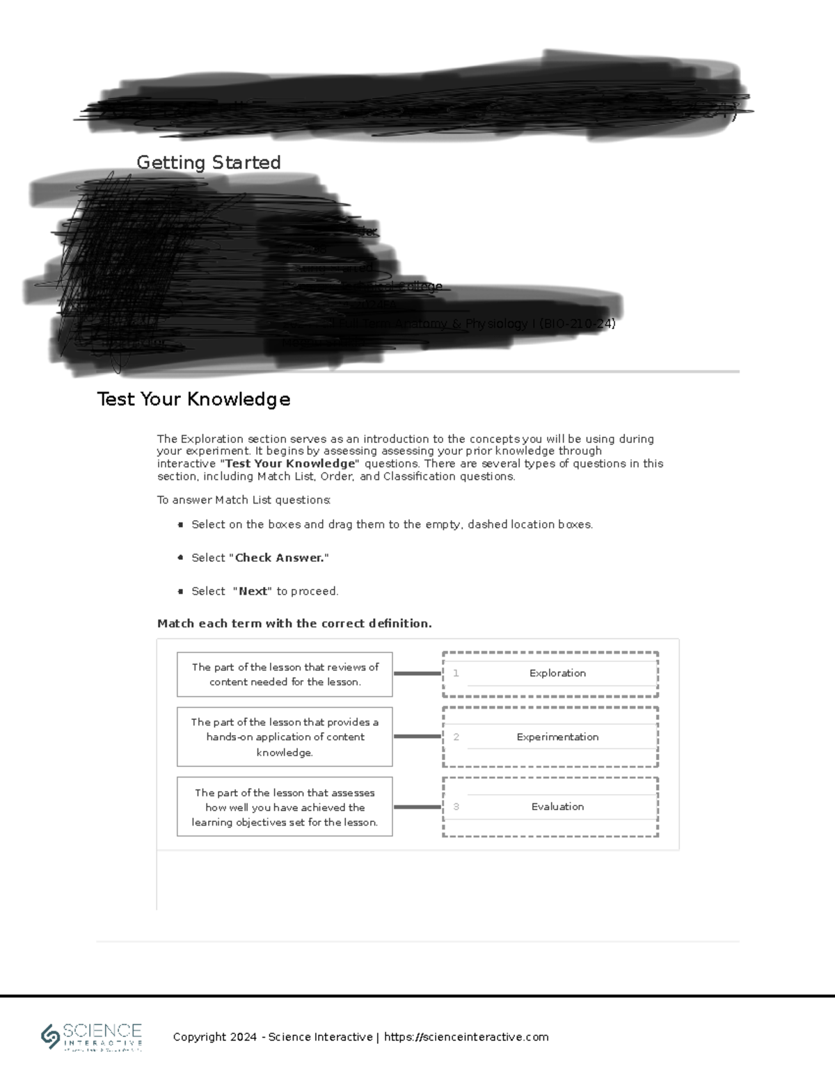 Getting Started in Anatomy & Physiology I (BIO-210-24) - Final Report ...