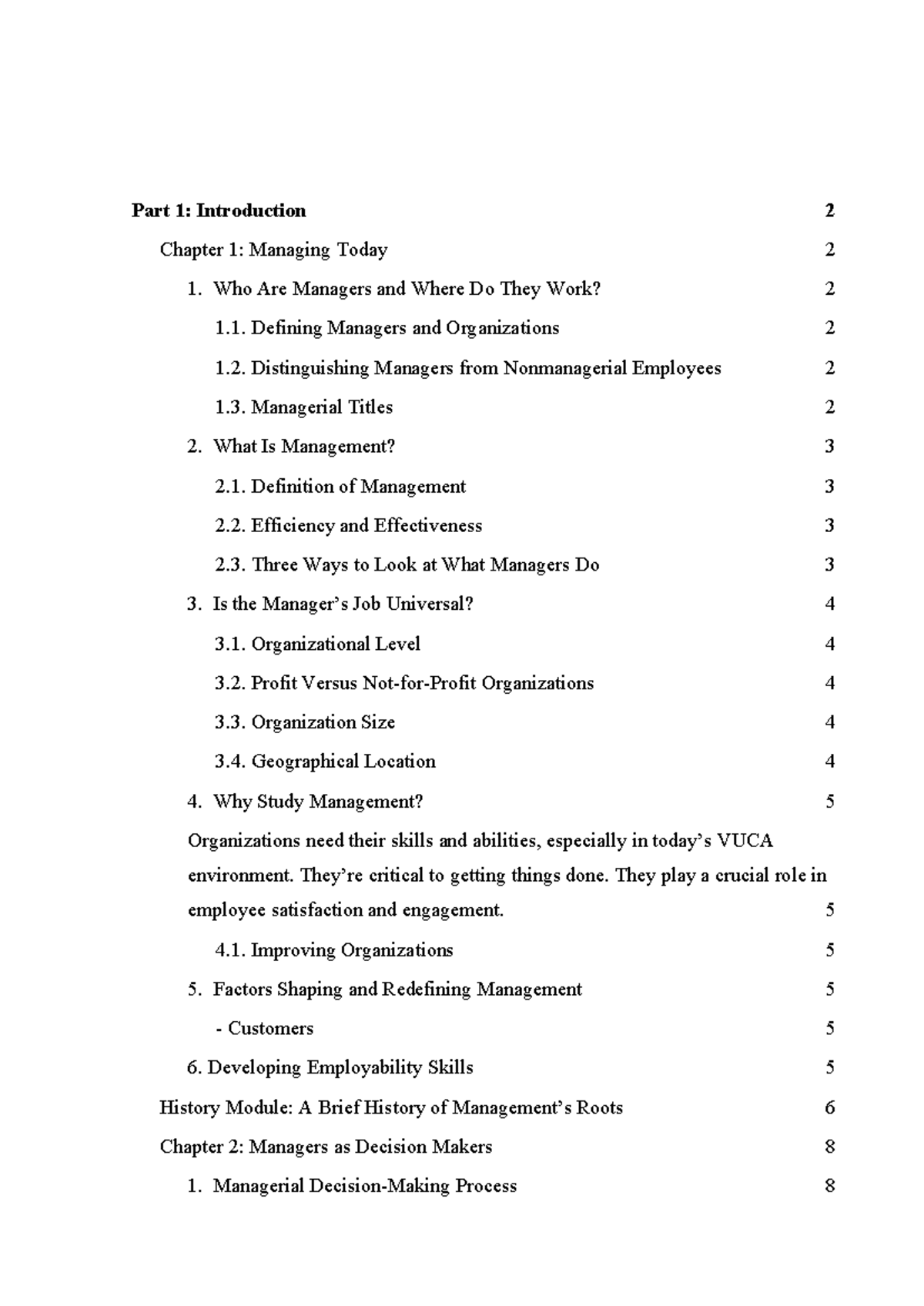 MGNT 101: Intro to Management - Key Concepts & Decision Making - Studocu