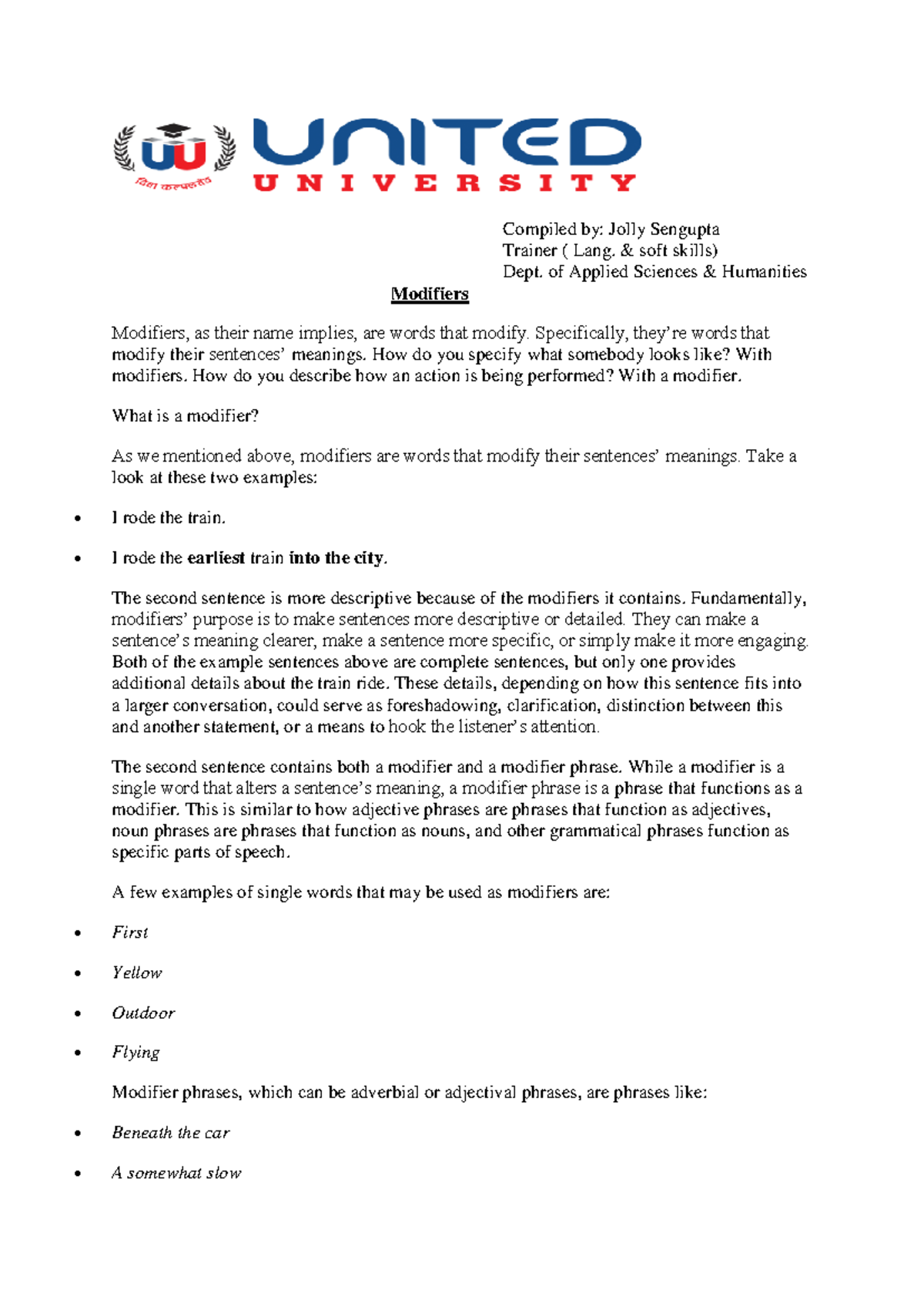 Modifiers: Understanding Their Role in Sentence Structure and Clarity ...