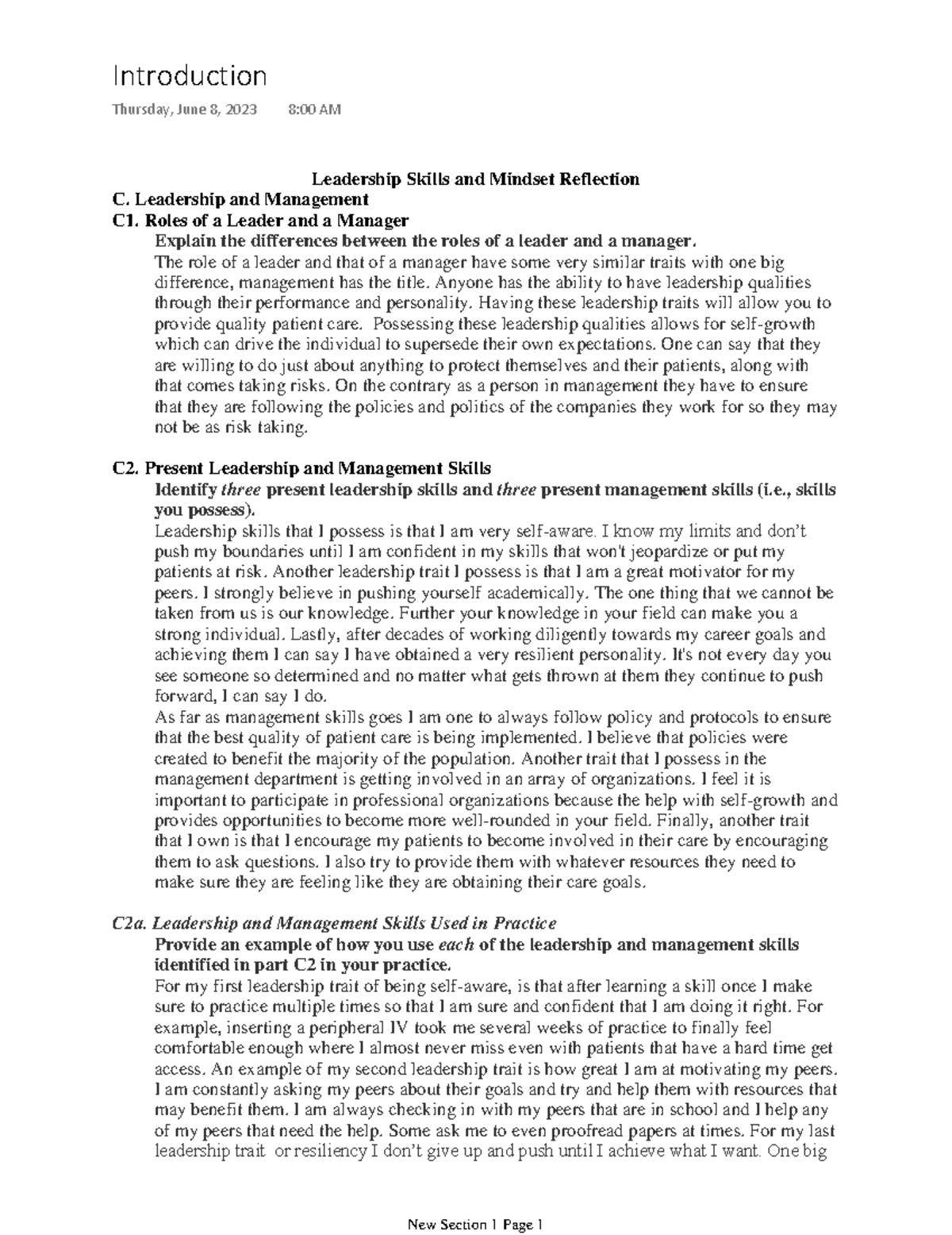 D128 M Ballesteros Portfolio Task 2 - Leadership Skills and Mindset ...
