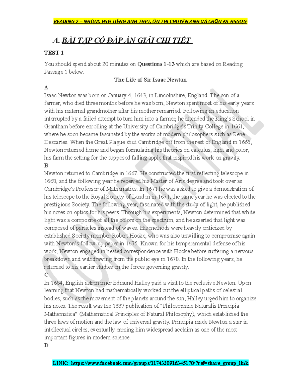 IELTS Reading Practice Tests with Detailed Answers (MQ) - Studocu