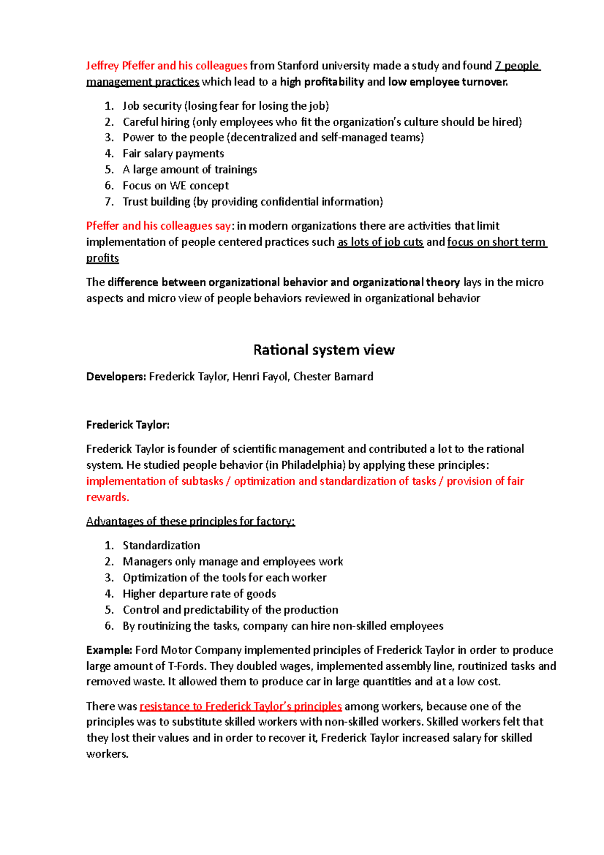 Summary of Organizational Behavior (OB) Chapters 1-4 - Key Insights ...