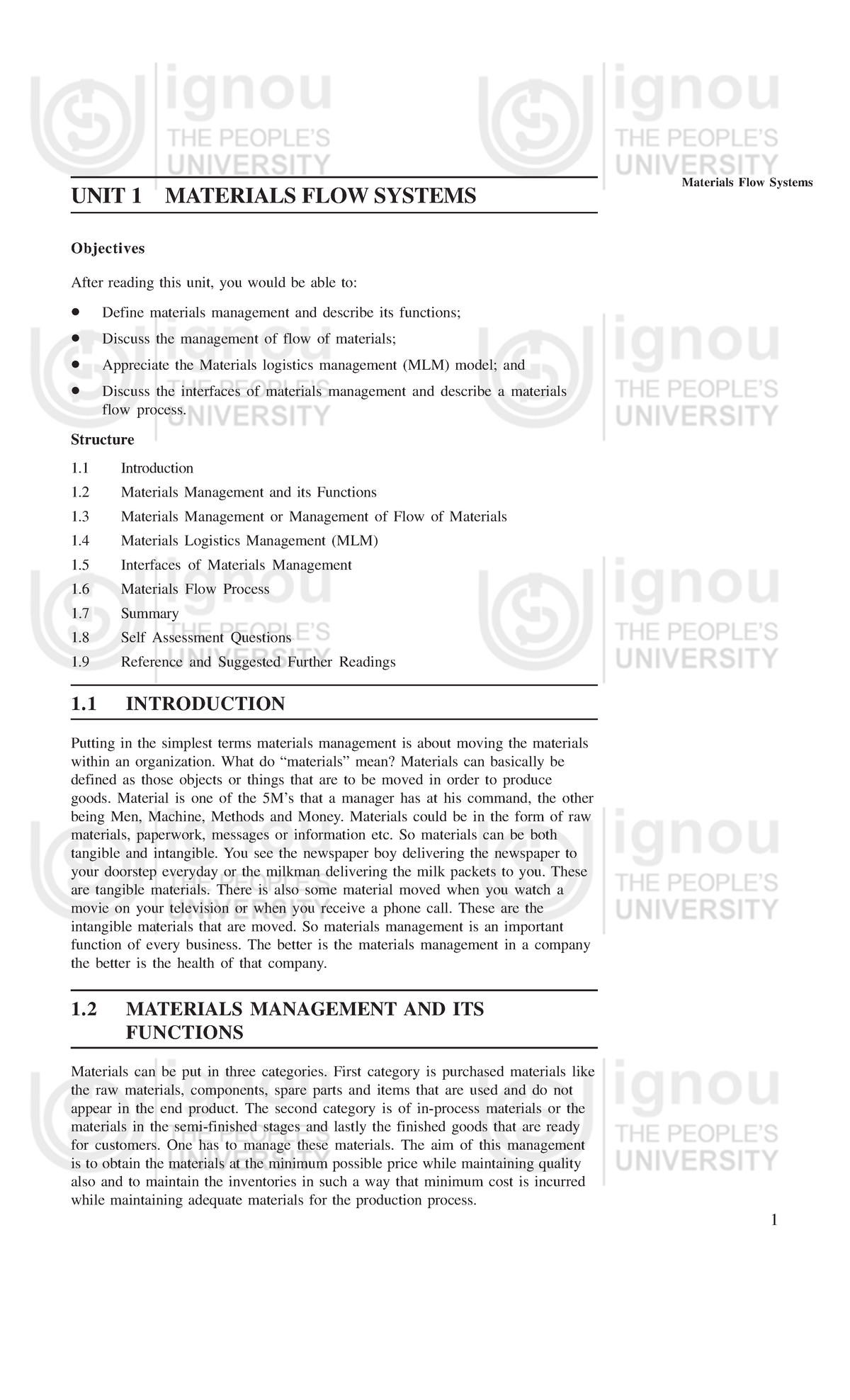 Course Code: MFS 101 - Comprehensive Overview of Materials Flow Systems ...