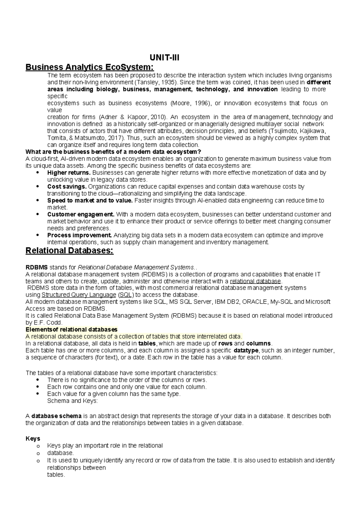 Data Driven Decision Making in Business Analytics Ecosystem - UNIT3-d3m ...