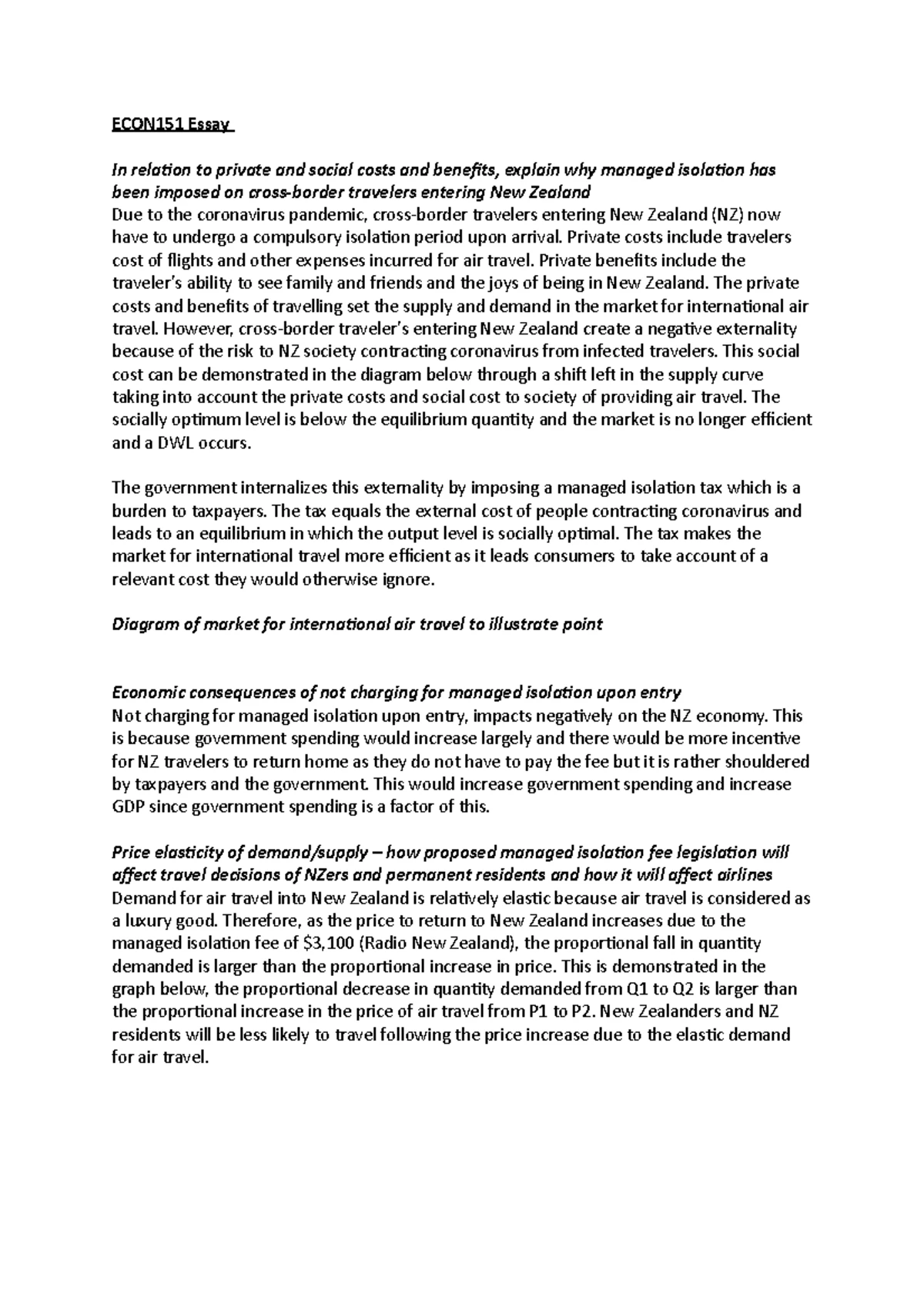 Econ151 - Essay - Grade: B+ - Econ151 – Essay: Fuel Prices in New ...