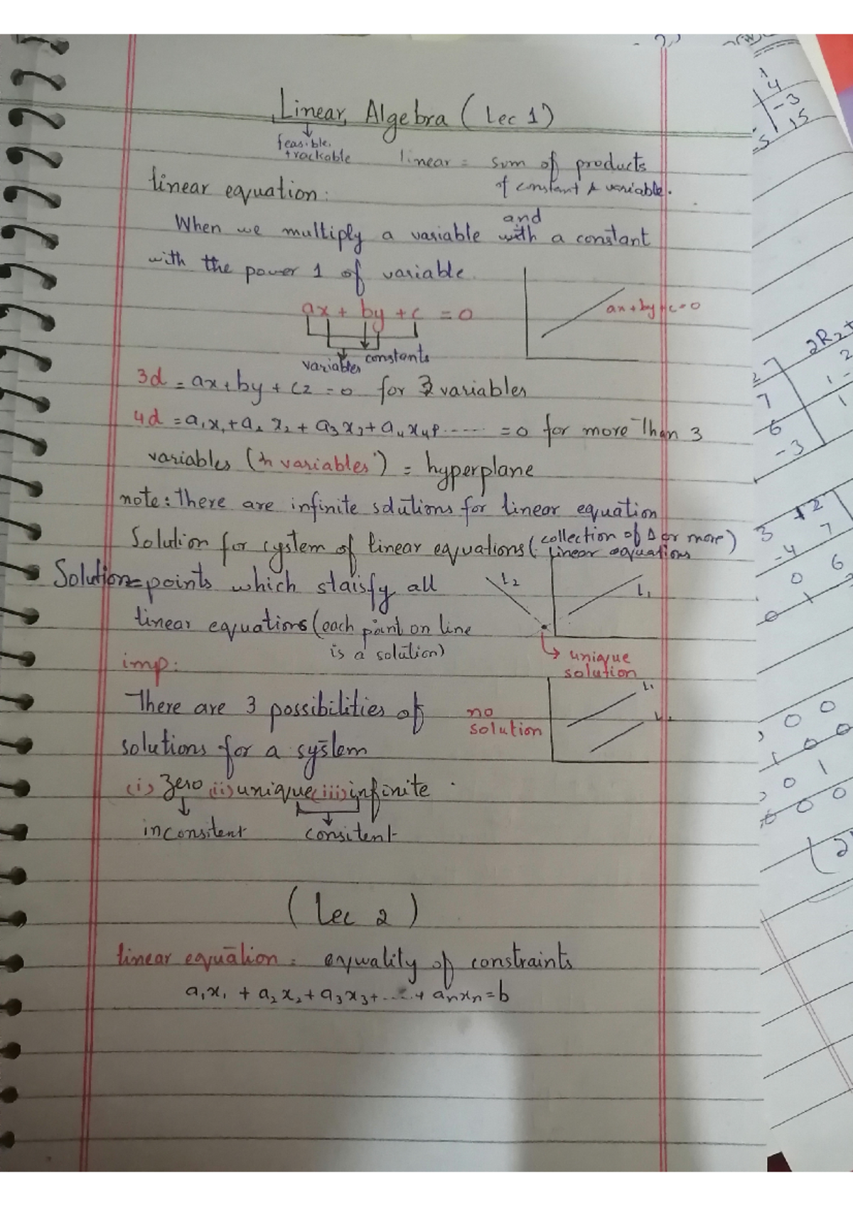 2024929 - Linear Algebra Solutions and Methods (Lecture 1) - Studocu