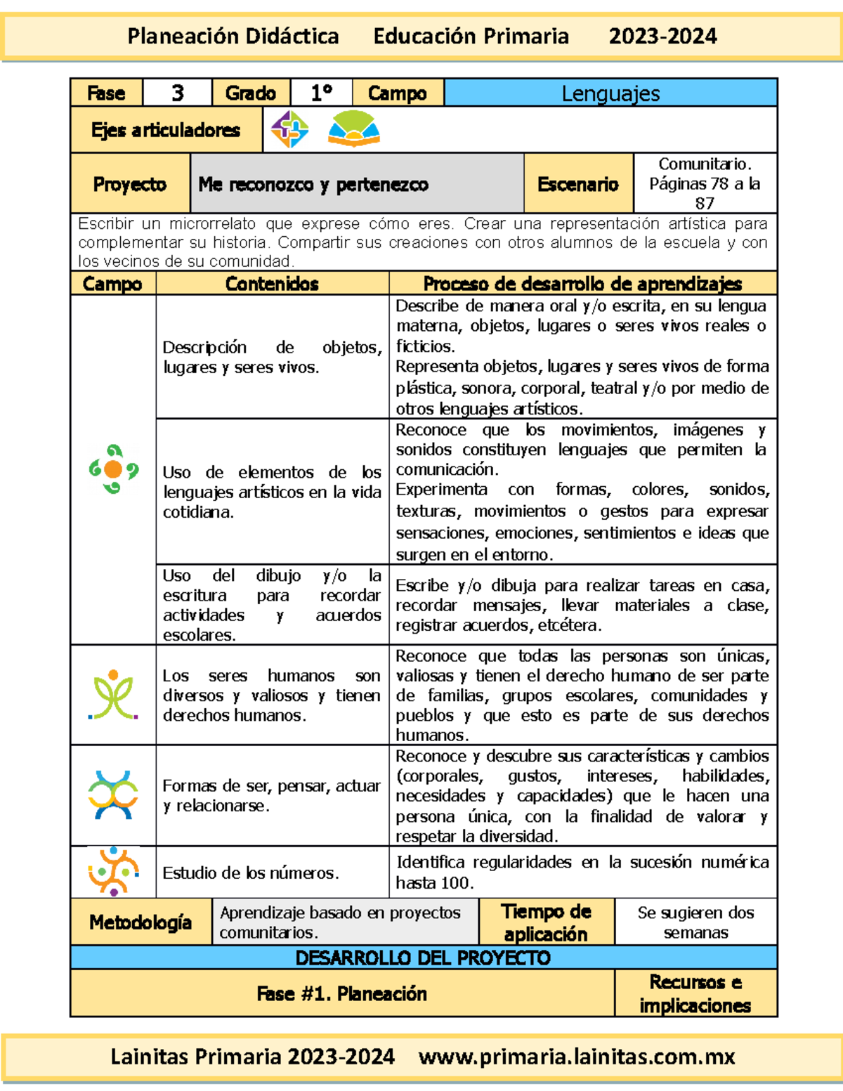 1er Grado - Proyecto 