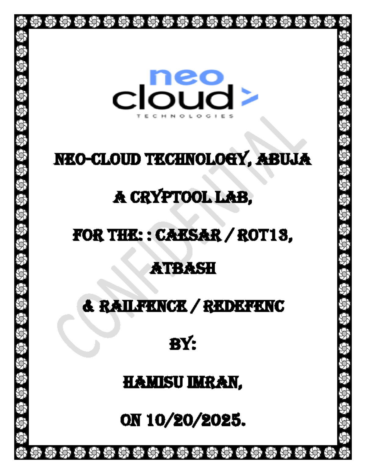 Cryptool Lab Analysis: Caesar, ROT13, Atbash, Railfence (LAB1) - Studocu