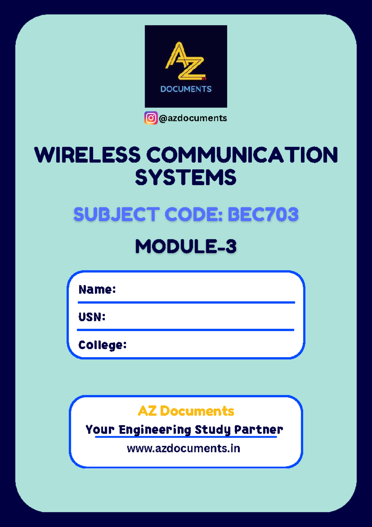 Wireless Communication Systems Overview - BEC703 - Studocu