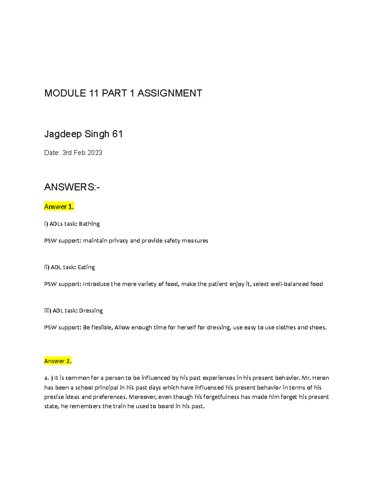 Module 11 Part 1 Assignment - Jagdeep Singh's Insights on PSW Support ...