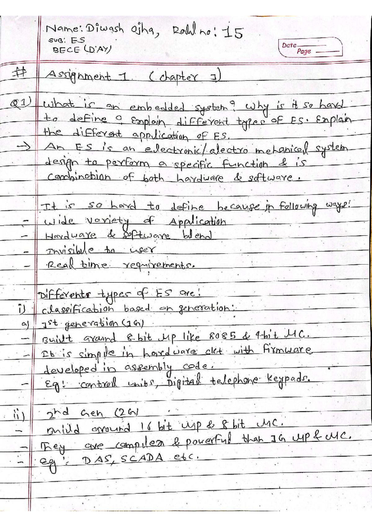 ES Assignment 1: Understanding Embedded Systems and Their Applications ...