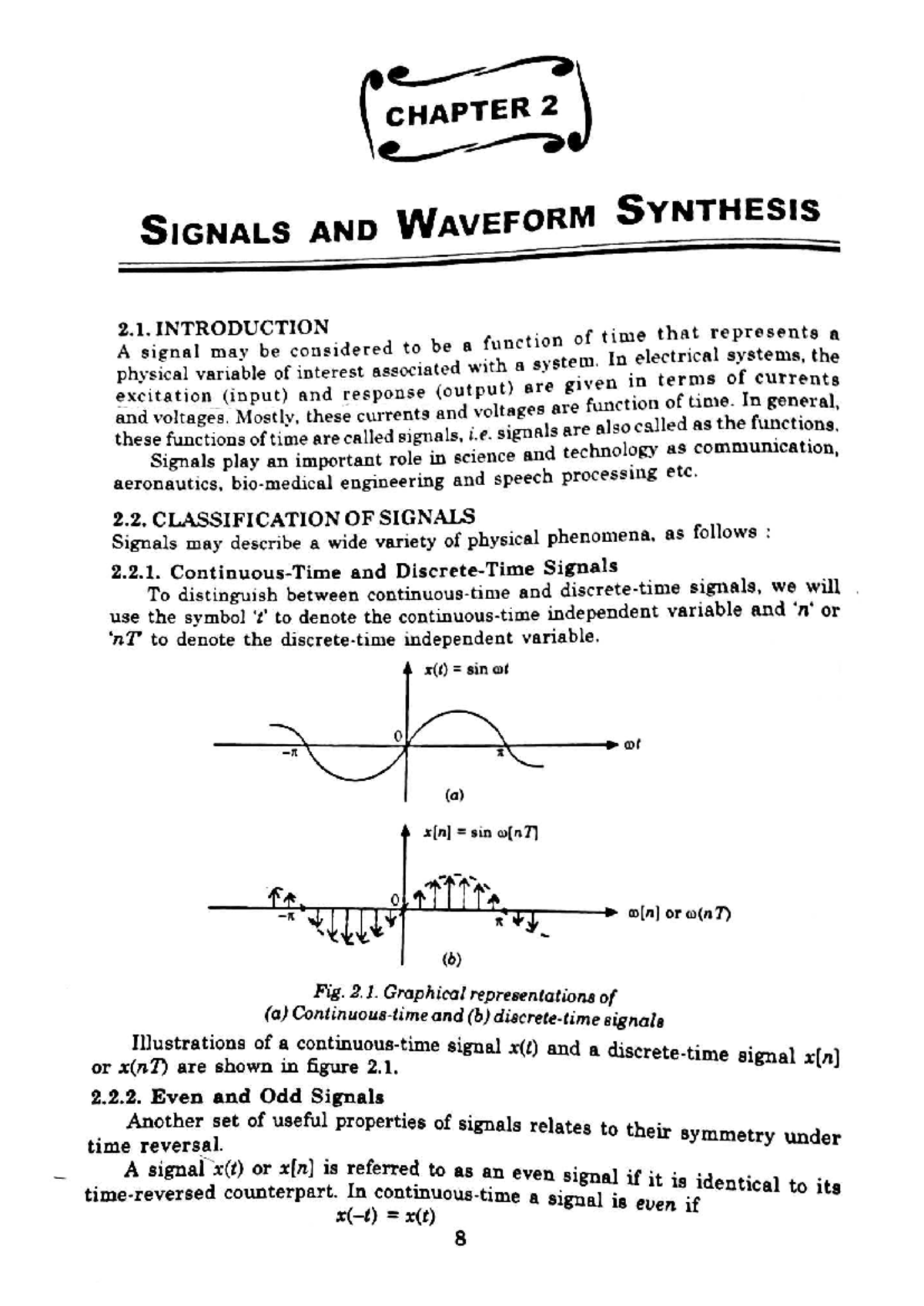 C&S 240208 Signals and Waveform Synthesis - Chapter 2 Notes - Studocu